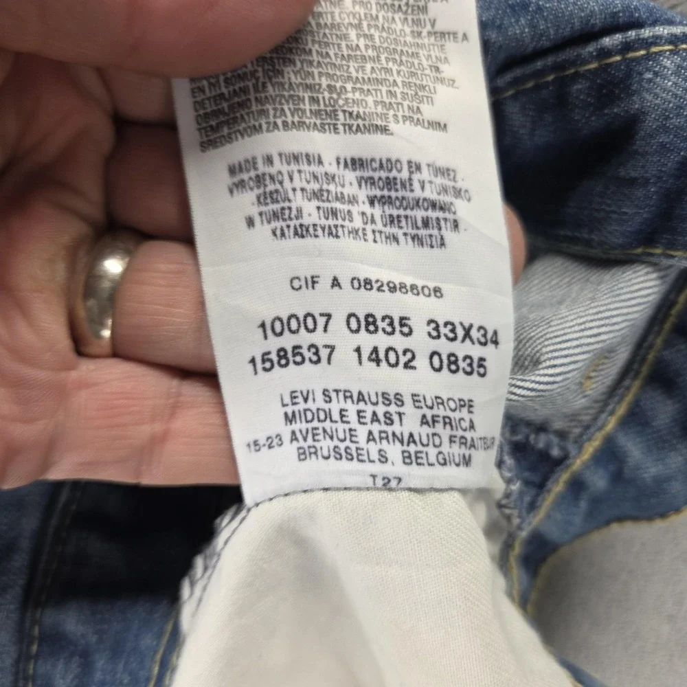 Vintage Levis Engineered Jeans Mens Blue Twisted Zip Fly Medium Wash Fits 31x30